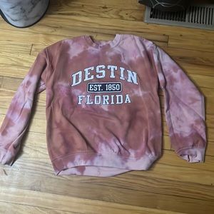 Destin Florida Tie dye pink sweatshirt. Women’s size medium. Fair condition